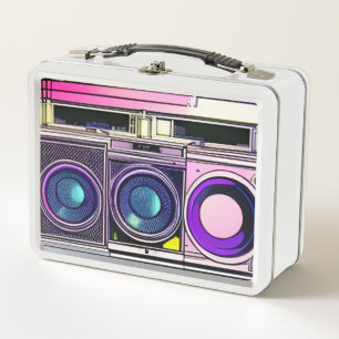 80's Metal Lunch Box with Boombox