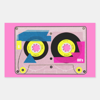 80's Mix tape Rectangular Sticker