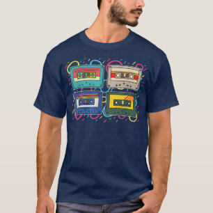80s Mixtape 1980s Music Lover Retro Cassette  T-Shirt