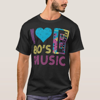 80s Music I love 80s Music Music Audio Cassette vi T-Shirt