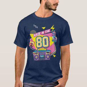 80s Music Party Radio Roller skating Born 1980s T-Shirt