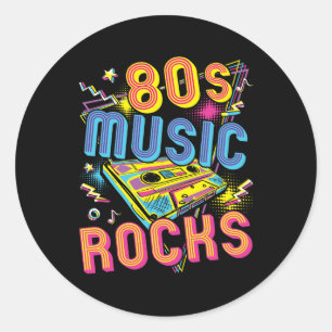 80s Music Rocks 1980s Rock  Classic Round Sticker
