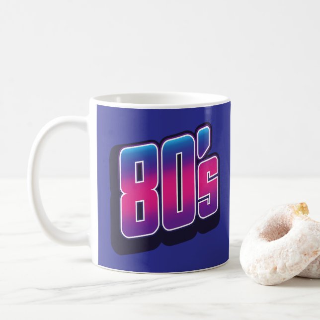 80's Neon Coffee Mug (With Donut)