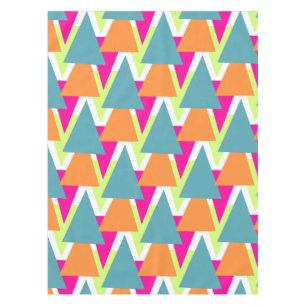 80's Neon Geometric Pattern Tablecloth