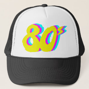 80s Neon Retro Graphic Trucker Hat