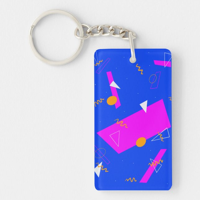 80s Neon Retro Keychain (Front)