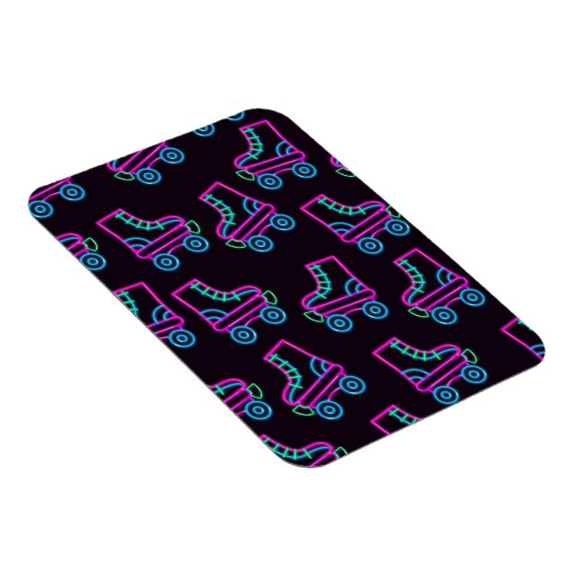 80s Neon Roller-skates Magnet (Right Side)