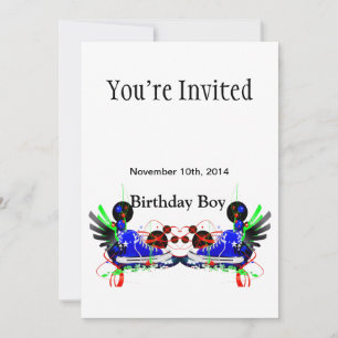 80's Neon Sneakers It's My Birthday Date Invitation