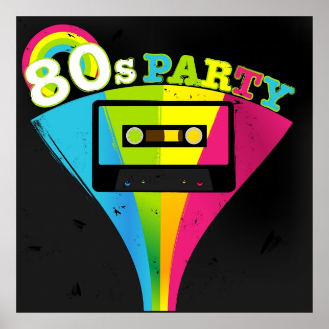 80s Party Background Poster (Front)