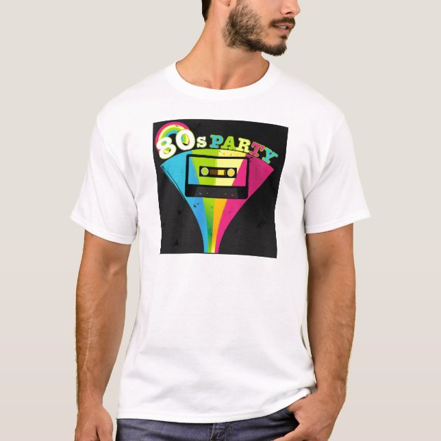80s Party Background T-Shirt (Front)