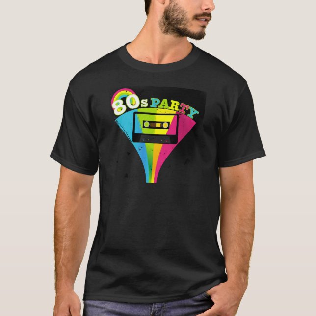 80s Party Background T-Shirt (Front)