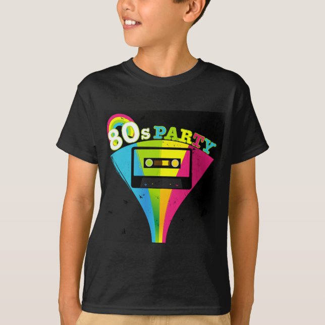 80s Party Background T-Shirt (Front)