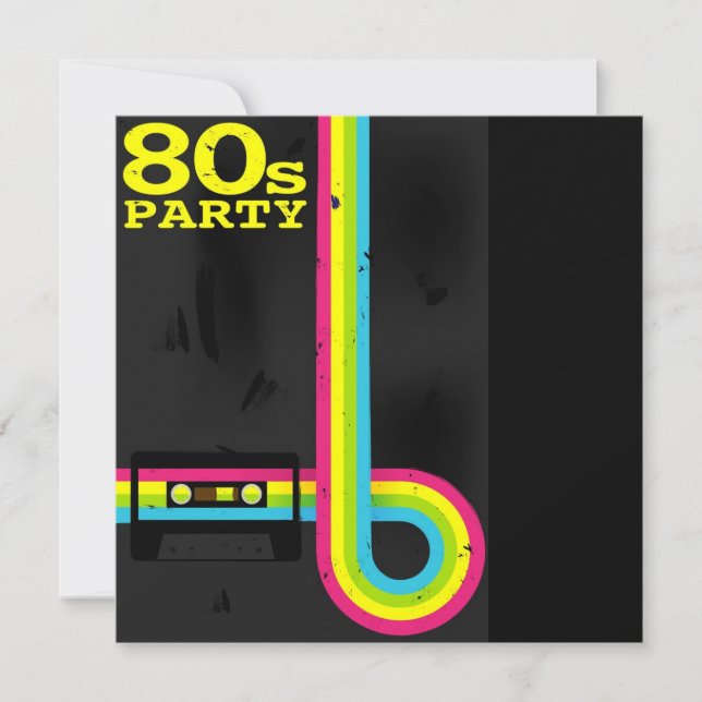 80s party invitation (Front)