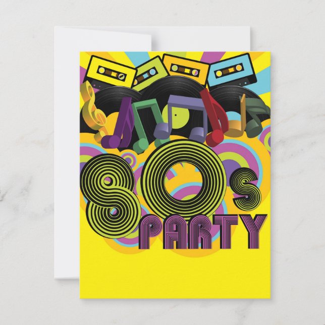 80s Party Invitation (Front)