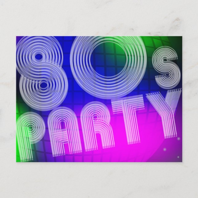 80s Party Postcard (Front)