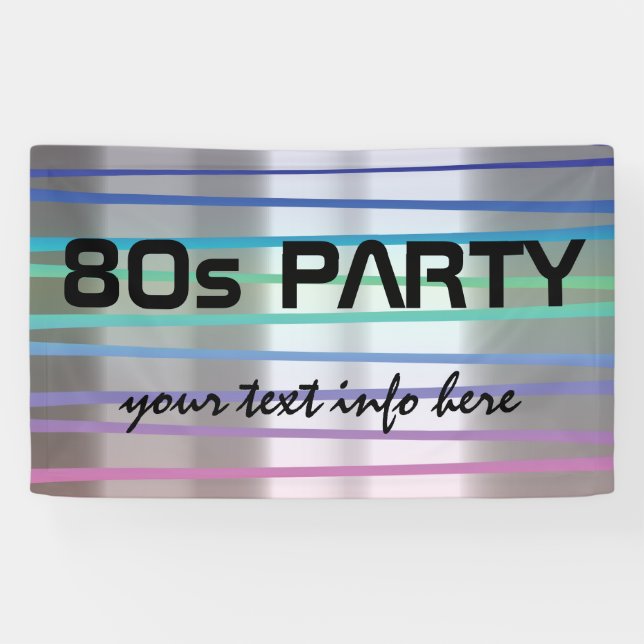80s party theme banner (Horizontal)