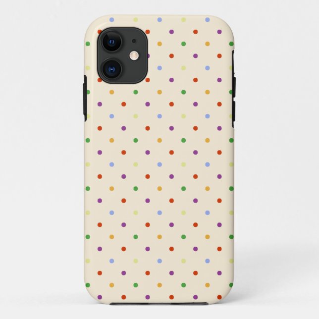 80s petite rainbow girly cute polka dots pattern Case-Mate iPhone case (Back)