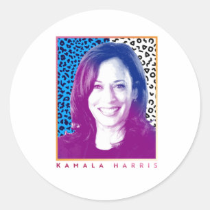 80s Poster - Kamala Harris Classic Round Sticker
