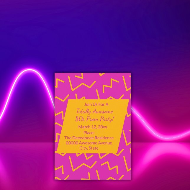 80s Prom Party Invitation (Creator Uploaded)