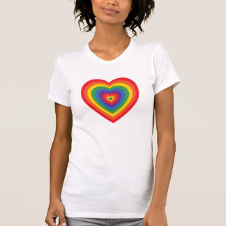 80's Rainbow Heart (concentric) T-Shirt