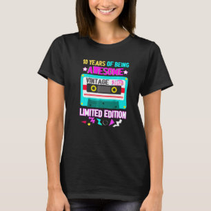 80s Retro 10th Birthday 10 Years Of Being Awesome T-Shirt