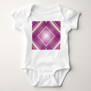 80s Retro: 3D Sci-Fi Background. Baby Bodysuit