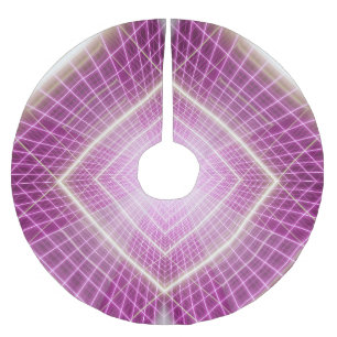 80s Retro: 3D Sci-Fi Background. Brushed Polyester Tree Skirt