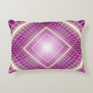 80s Retro: 3D Sci-Fi Background. Decorative Cushion
