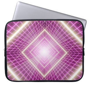 80s Retro: 3D Sci-Fi Background. Laptop Sleeve