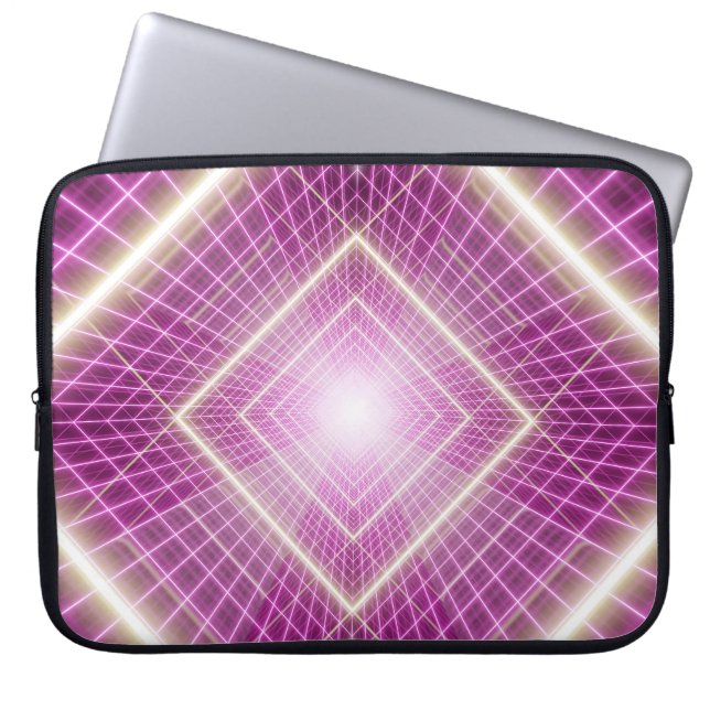 80s Retro: 3D Sci-Fi Background. Laptop Sleeve (Front)