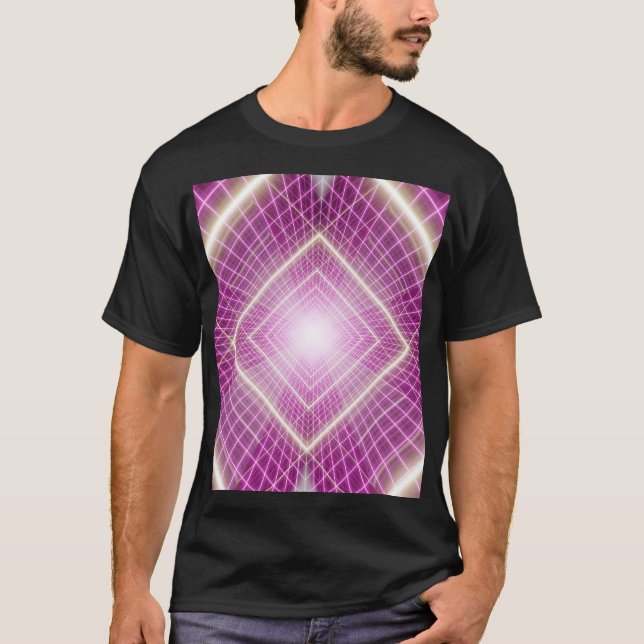 80s Retro: 3D Sci-Fi Background. T-Shirt (Front)