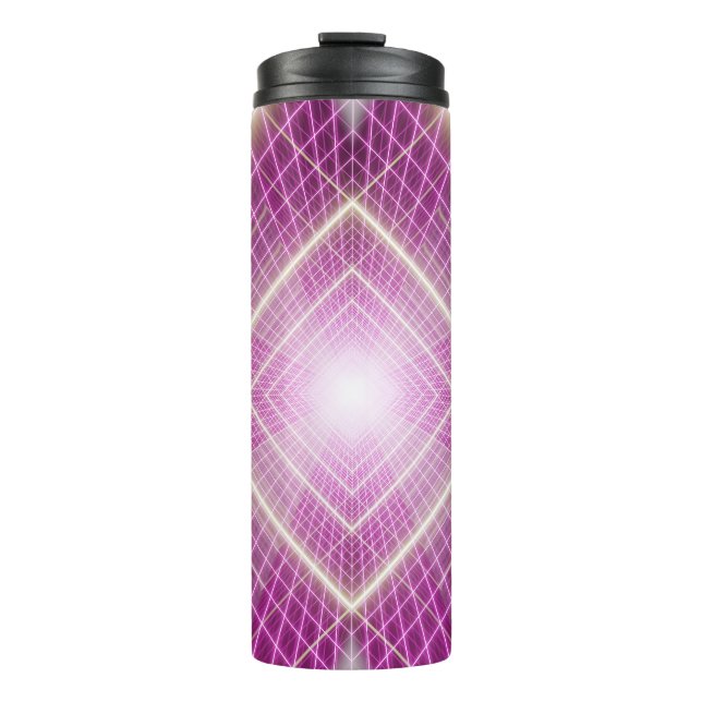 80s Retro: 3D Sci-Fi Background. Thermal Tumbler (Front)