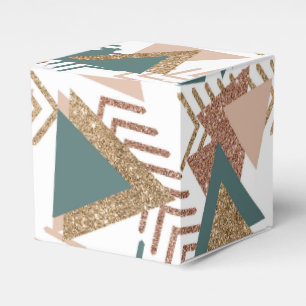80s Retro Abstract   70s Green and Gold Palette Favour Box