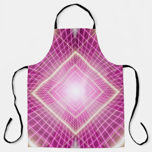 80s retro and sci fi pop art scene. apron
