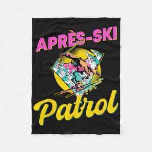 80s Retro Apres-ski Patrol Wear 90s Skiing Fleece Blanket