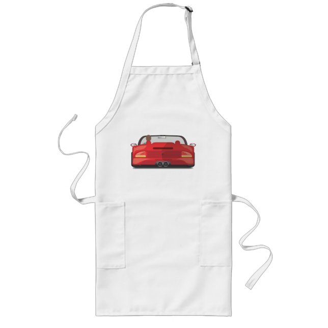 80s Retro Arcade Race Long Apron (Front)