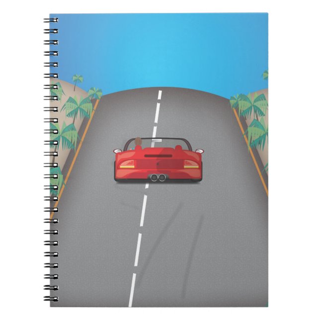 80s Retro Arcade Race Notebook (Front)