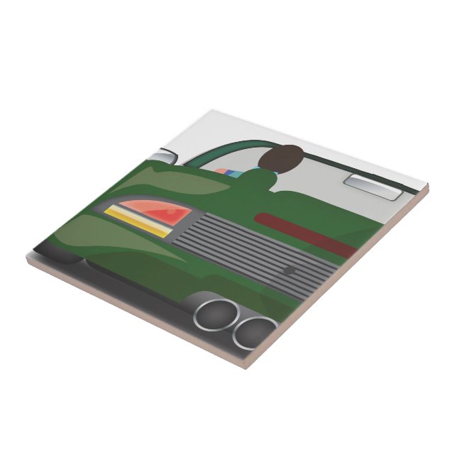 80s Retro Arcade Race Tile (Side)