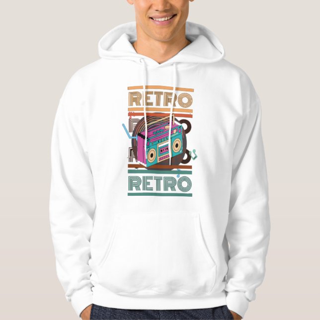 80's retro boombox hoodie (Front)