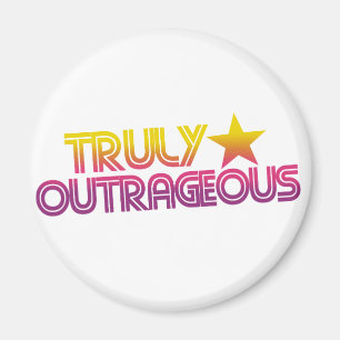 80s Retro Cartoon Truly outrageous Magnet