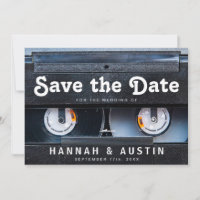 80s Retro Cassette 1980s Wedding Save the Date
