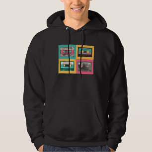 80s Retro Cassette Tapes 90s Vintage Decade Music Hoodie