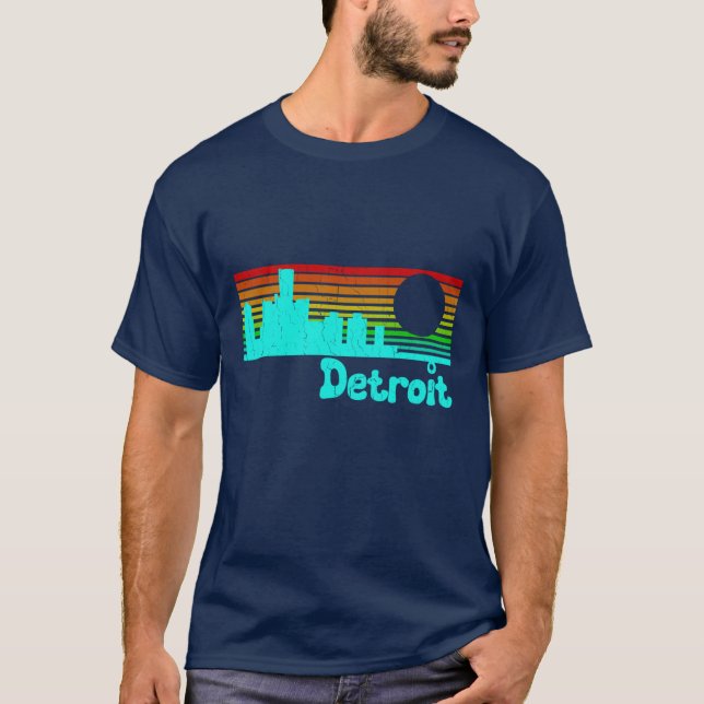 80s Retro Distressed Design T-Shirt (Front)