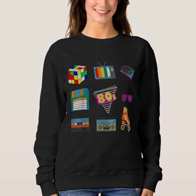 80's Retro Fashion Throwback Culture Disco Music P Sweatshirt (Front)