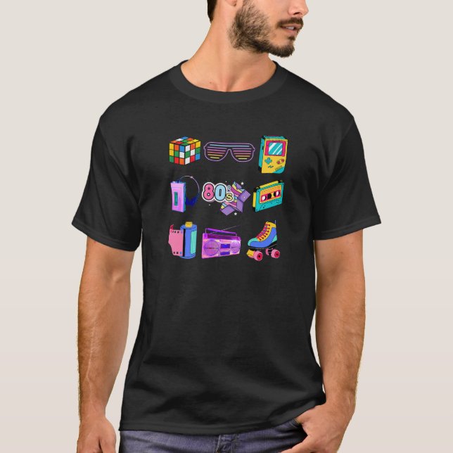 80's Retro Fashion Throwback Culture Disco Music P T-Shirt (Front)