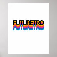 80s Retro Modern Text  With Rainbow Shadow Effect