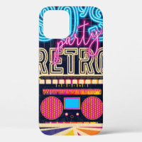 80s, retro music party. Old style poster. Disco fl