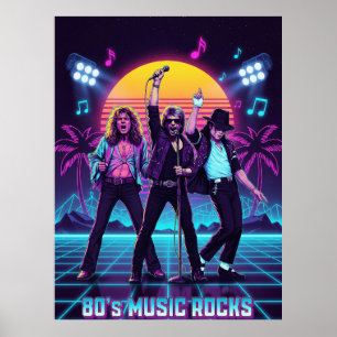 80's Retro music  Poster