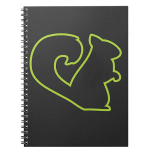 80s Retro Neon Sign Squirrel - Rodent Animal Notebook