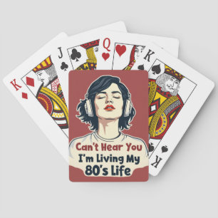 80s Retro Nostalgic Music Lover Throwback Design Playing Cards